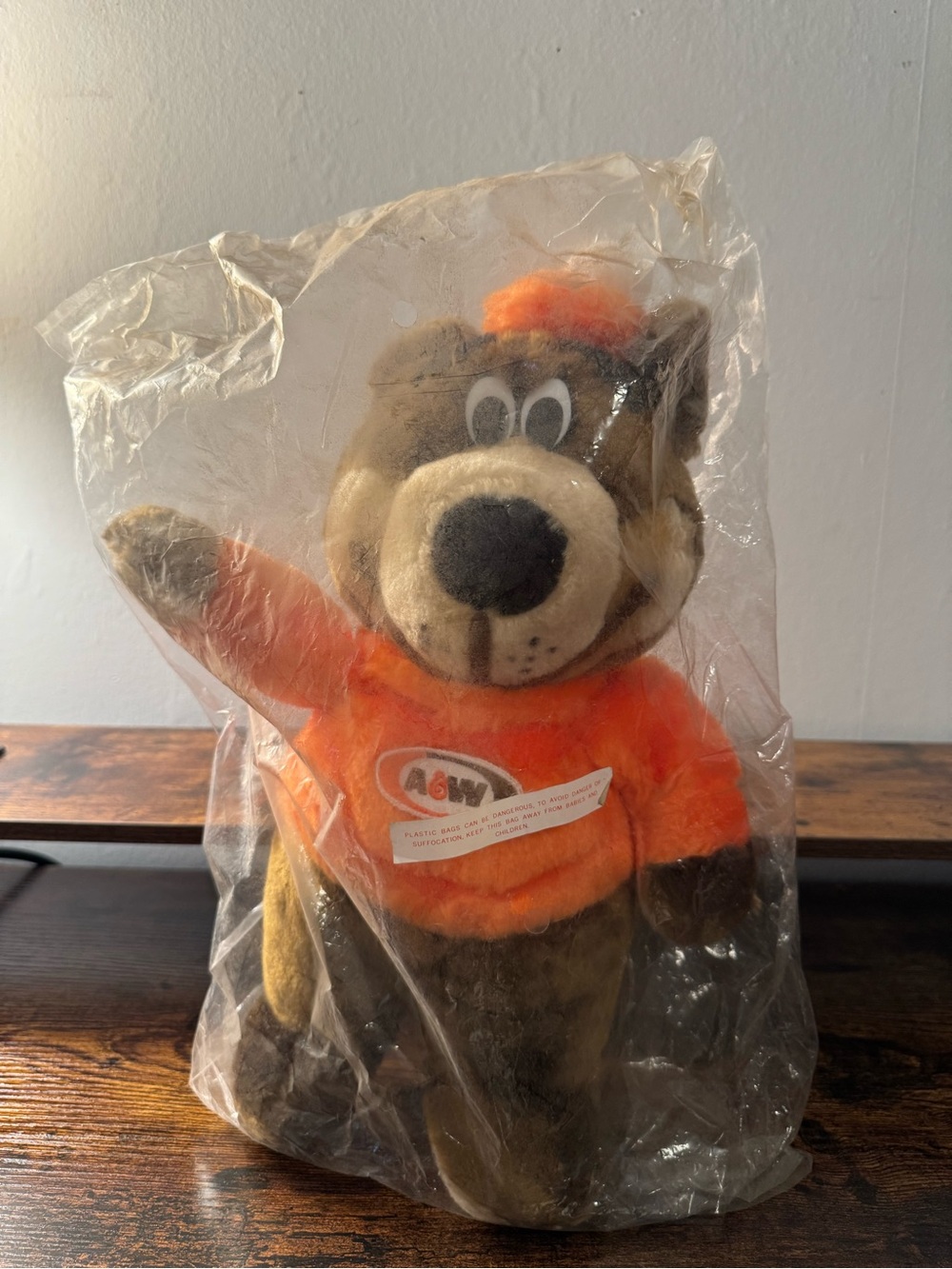 Vintage A&W Root Beer Rooty Bear Advertising Plush